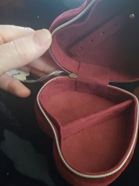 Target Maroon Heart Jewelry Case